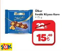ÜLKER FINDIK RÜYASI KARE ÇİKOLATA